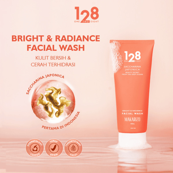 128 BY MAKARIZO Bright & -- FACIAL WASH 100ML